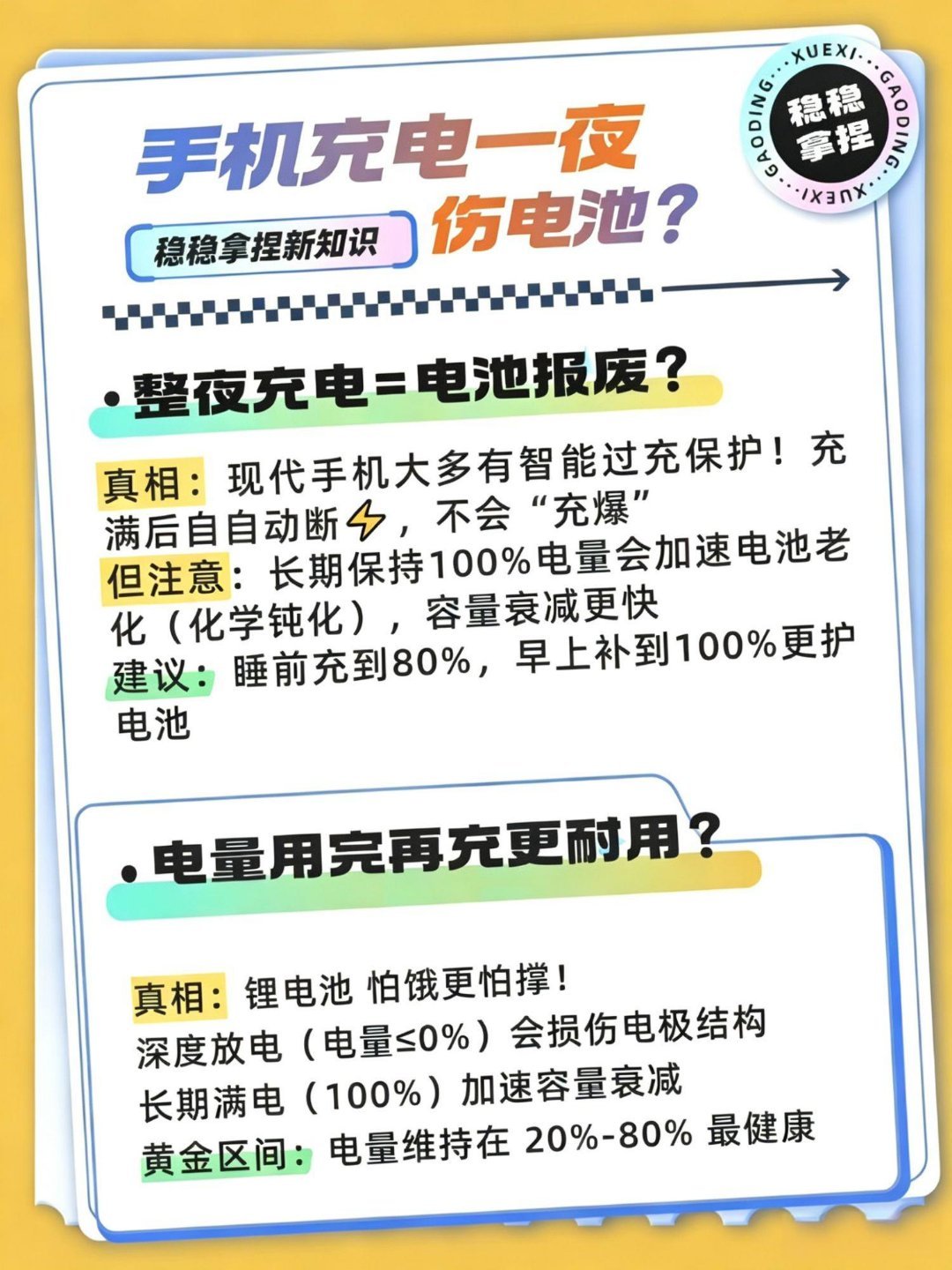 别在乱充电提早损害电池健康了学会正确充电，保护电池寿命。 