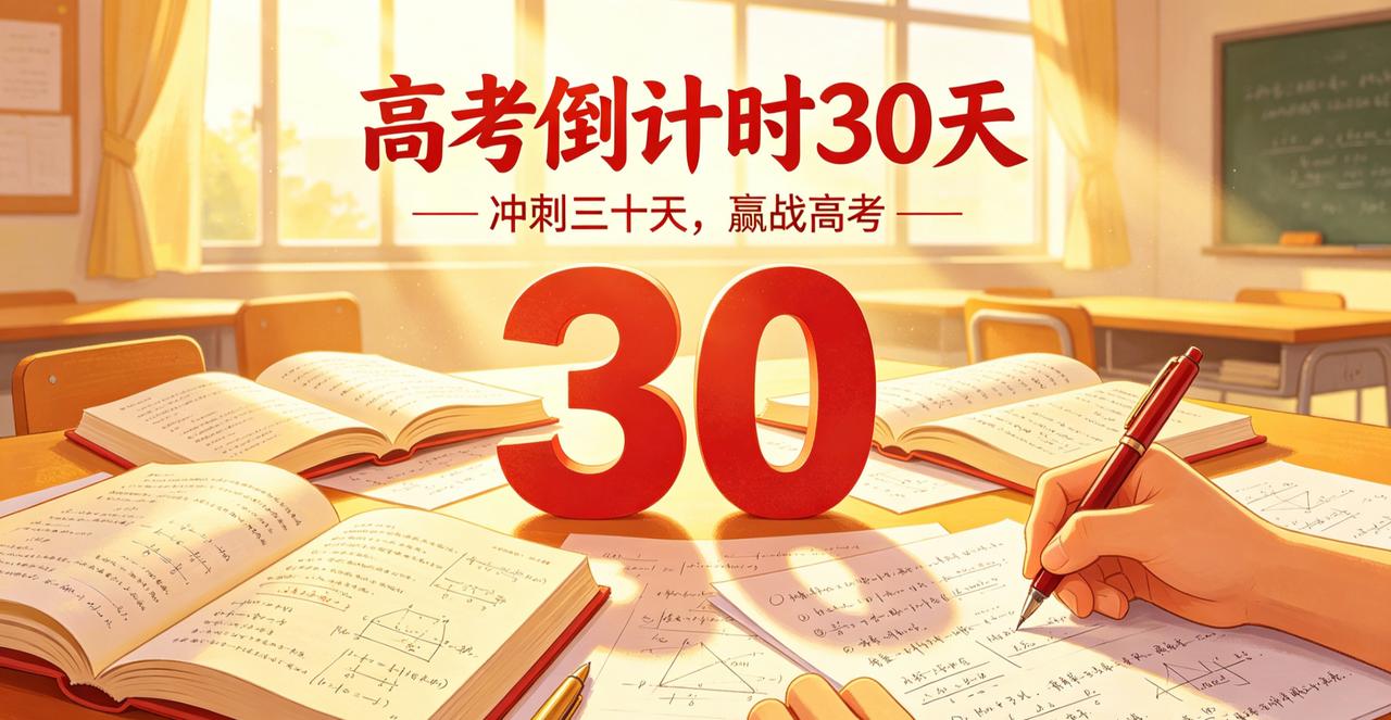 距离高考只剩30天，宝贝，稳住心态，踏实走好每一步。你所有的努力都不会白费，愿你