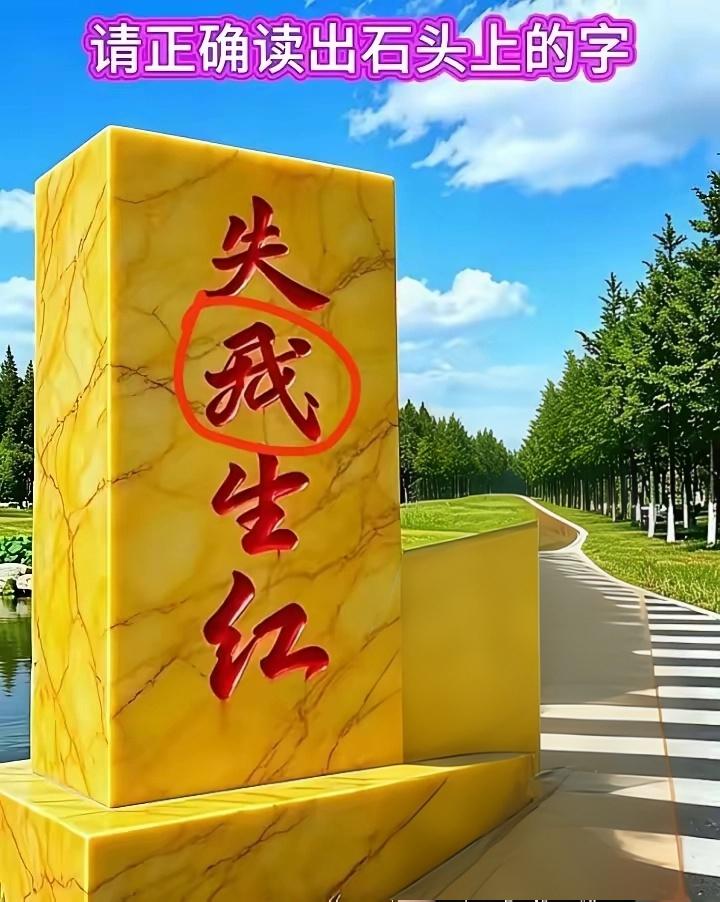 这石碑上的四个字，写得不错，第二个字我不认识，有人认识吗？有认识的朋友把答案写在