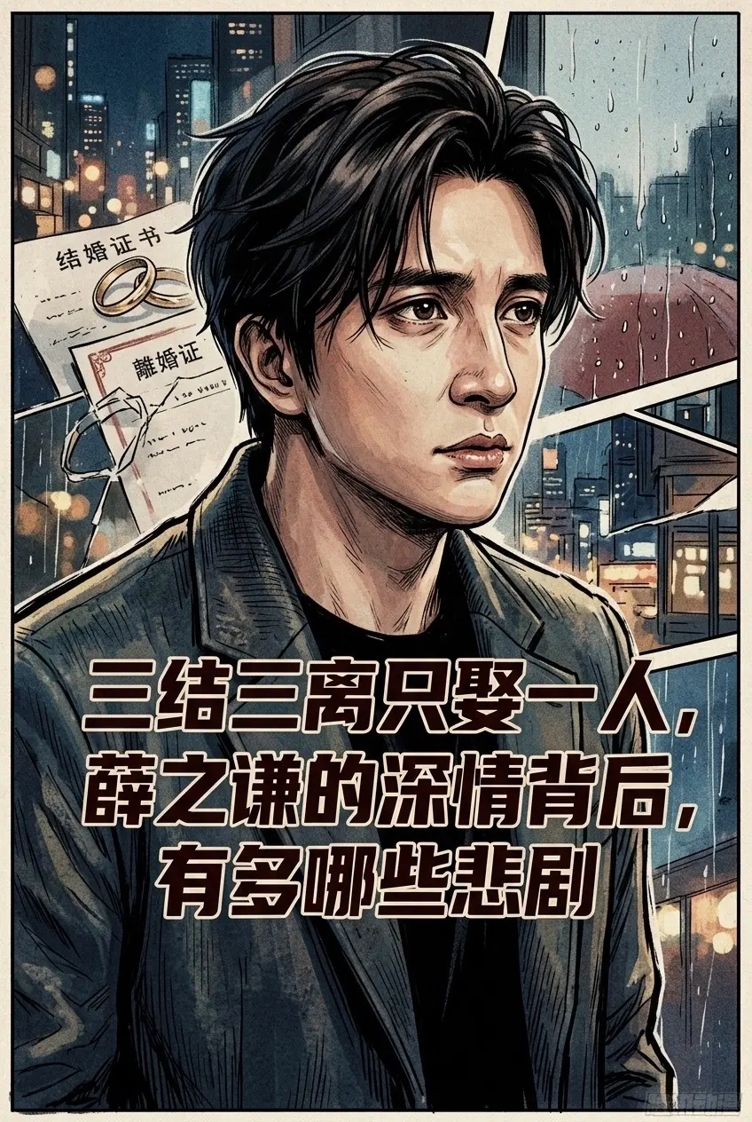 三结三离只娶一人，薛之谦的深情背后，有哪。些悲剧