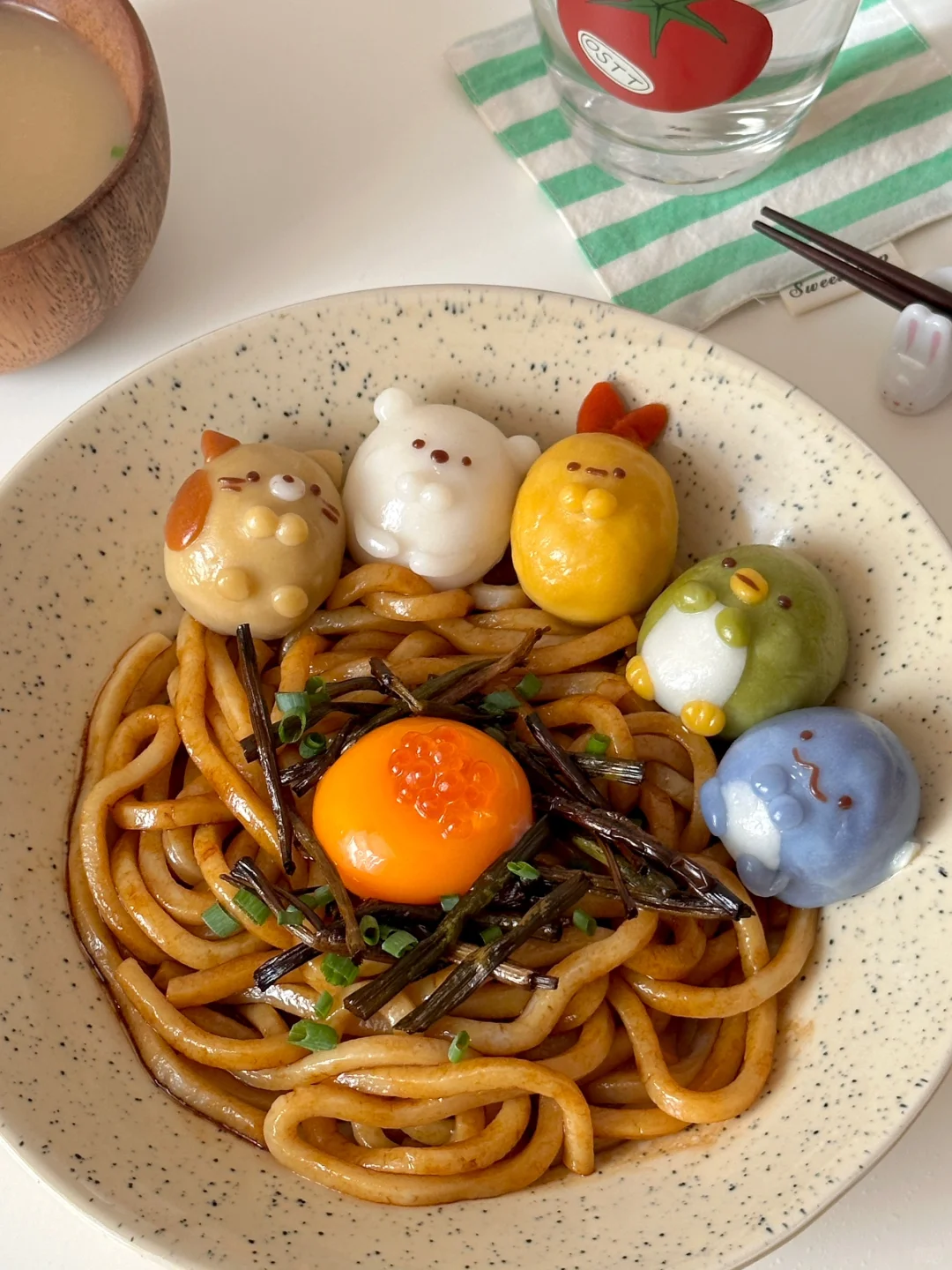 角落生物·-·芝士年糕葱油乌冬面