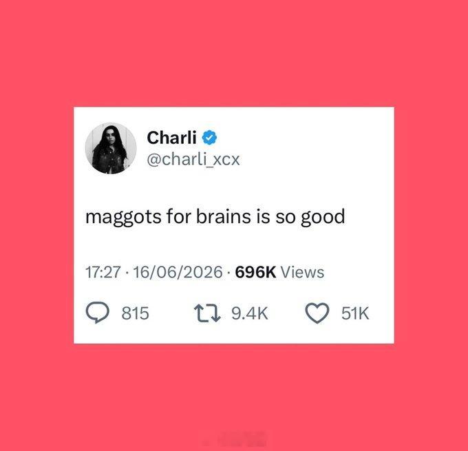 CharliXCX 【Charli XCX发推称赞Olivia Rodrigo新