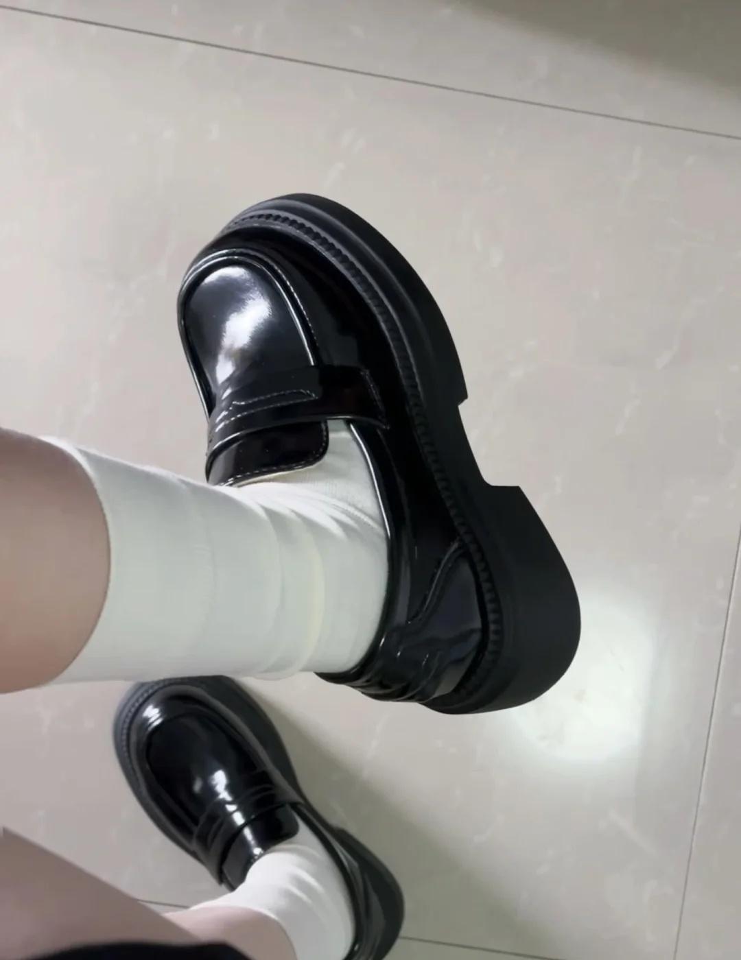 亮面小皮鞋 厚底小皮鞋 百搭小皮鞋 厚底鞋 乐福鞋 小皮鞋