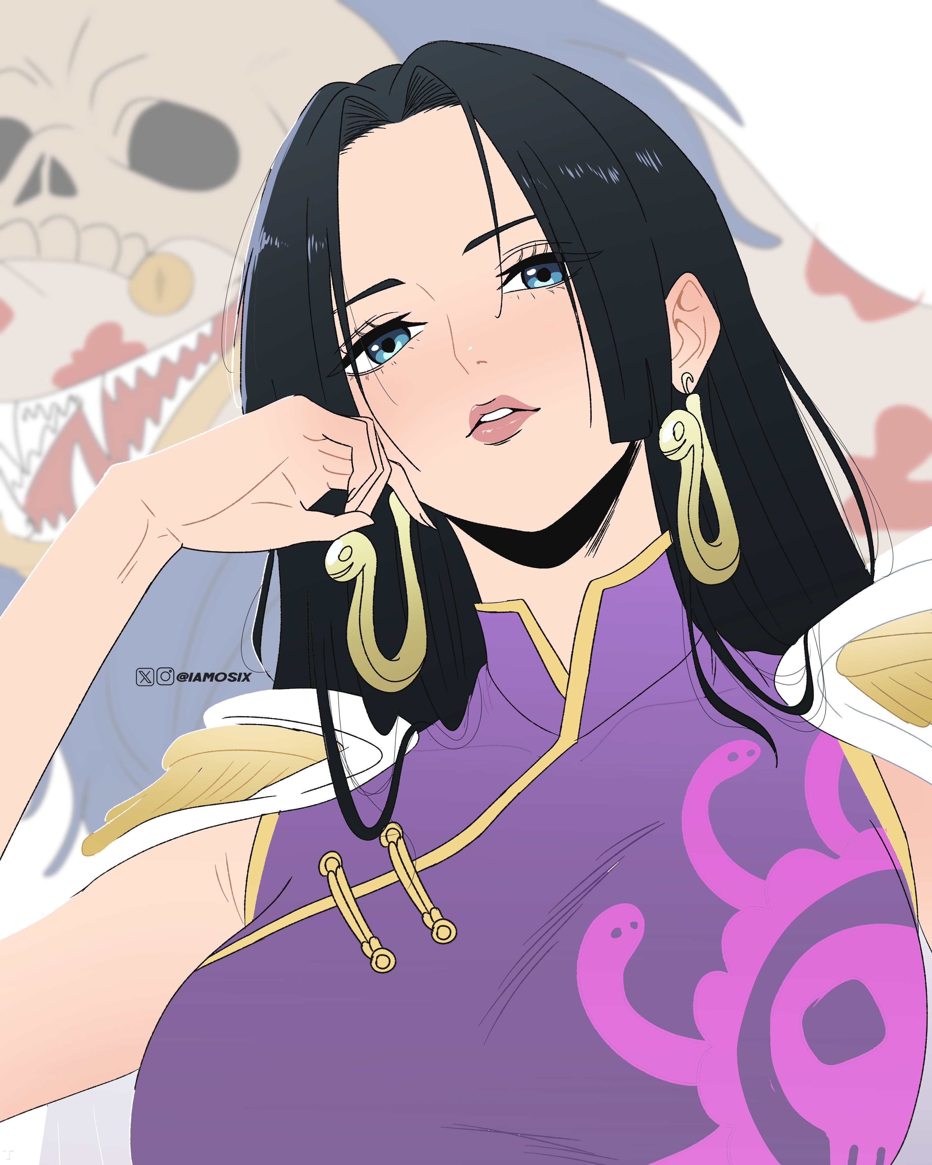 （已授权）X画师OSIX画作：女帝汉库克、夏洛特·玲玲（年轻大妈），出处url：
