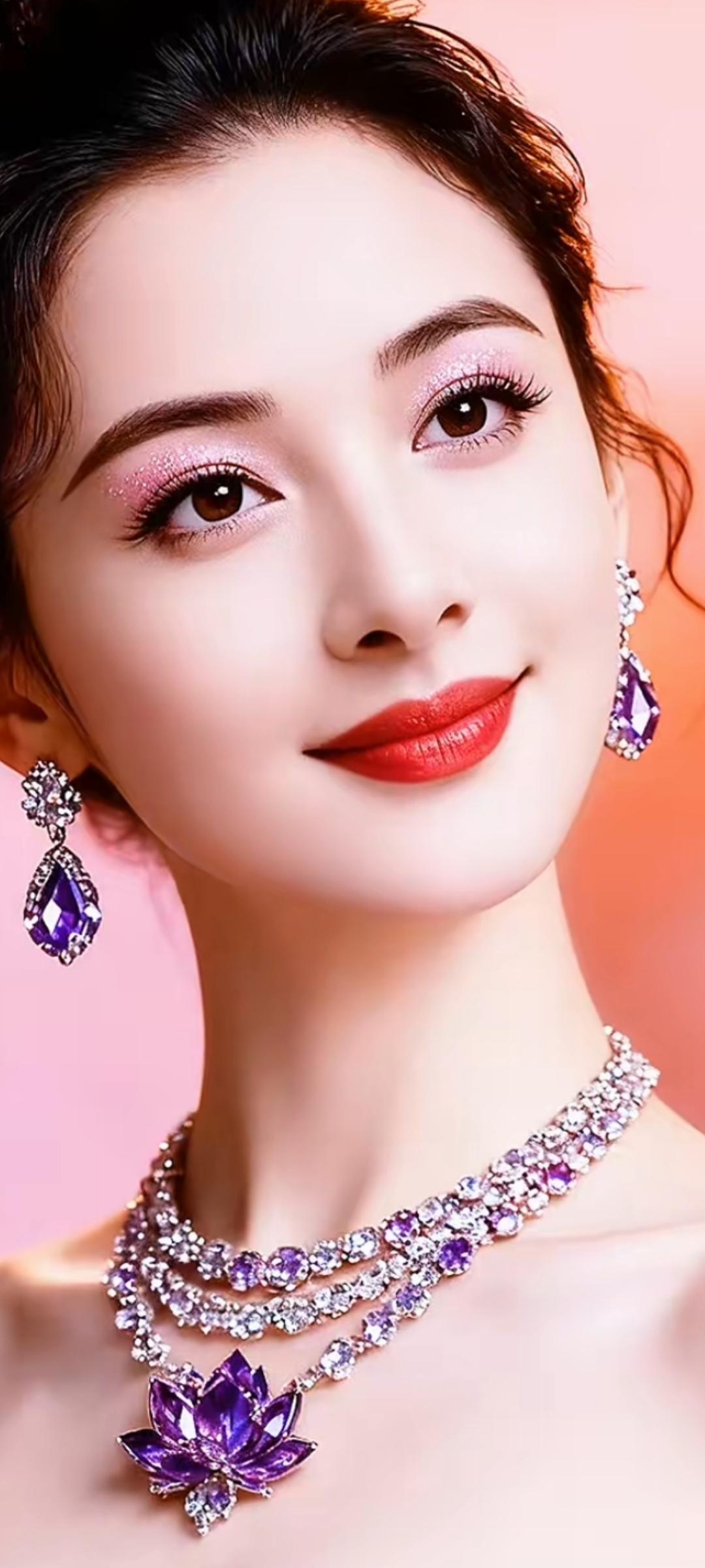 优雅紫钻项链，闪耀你的每一个瞬间！💎✨