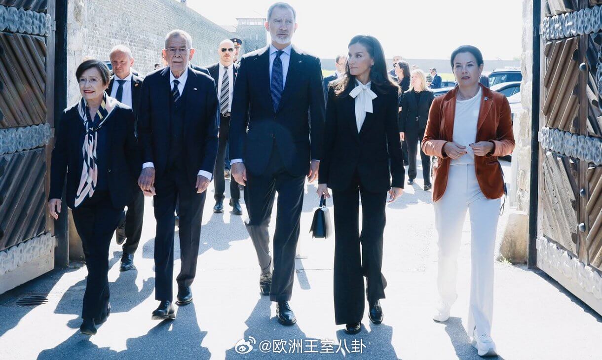 5.11 西班牙国王菲利普六世和王后莱蒂齐亚出席毛特豪森解放80周年纪念活动，小