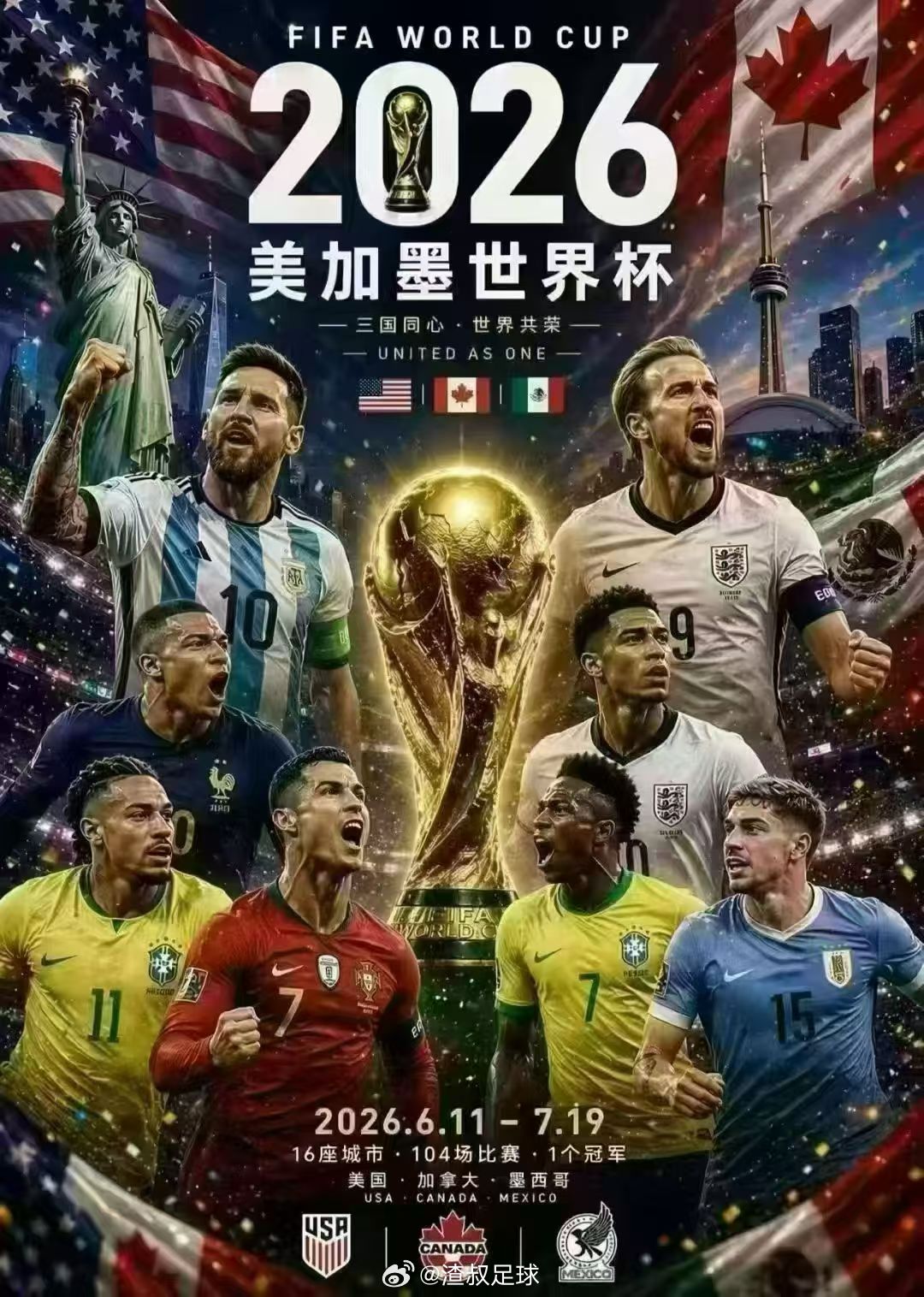 📣2026世界杯只剩1️⃣7天了48支球队、104场比赛倒计时17天