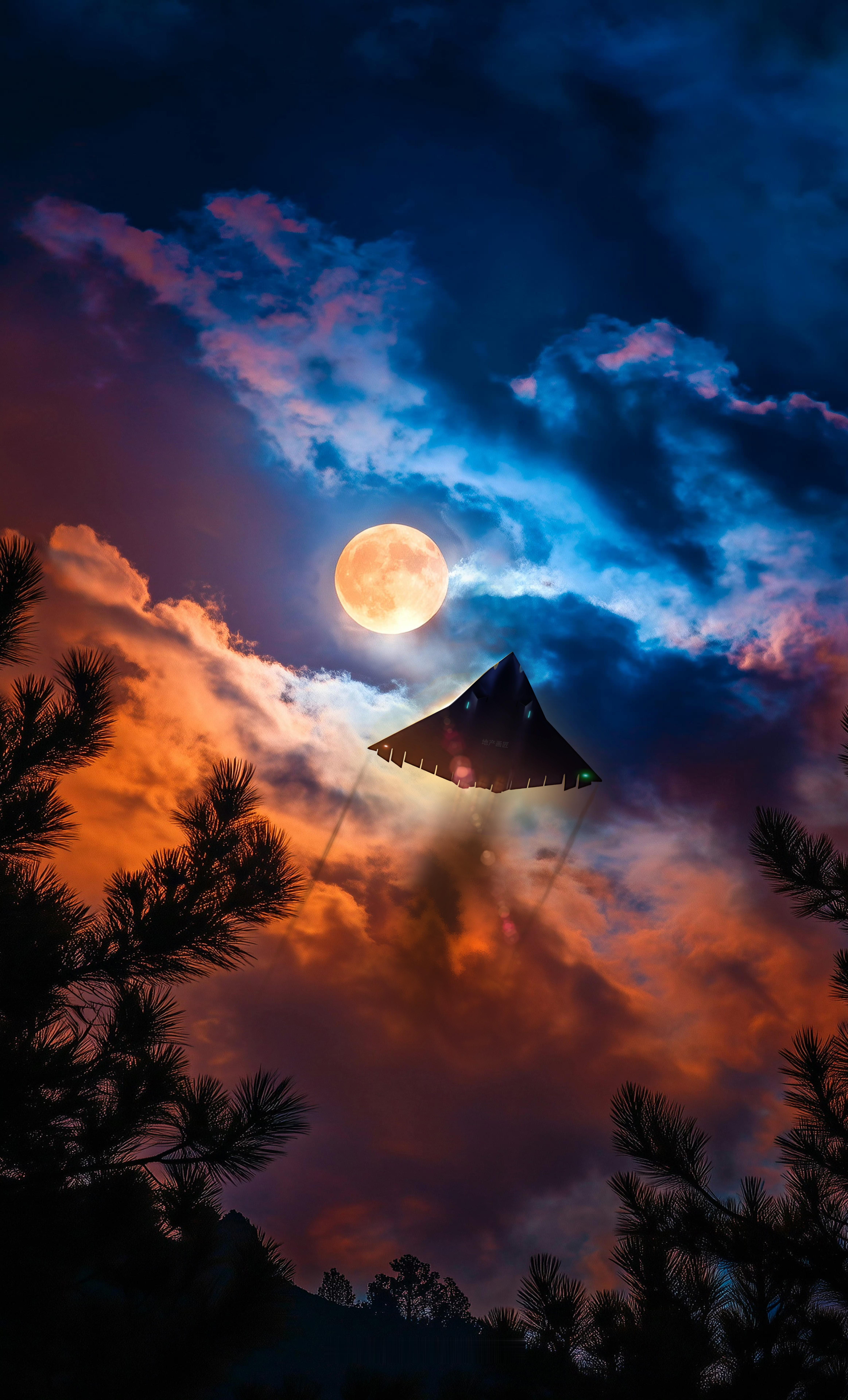 个人PS作品｜36星月夜航效果（手机壁纸4600*7600像素 ​​​
