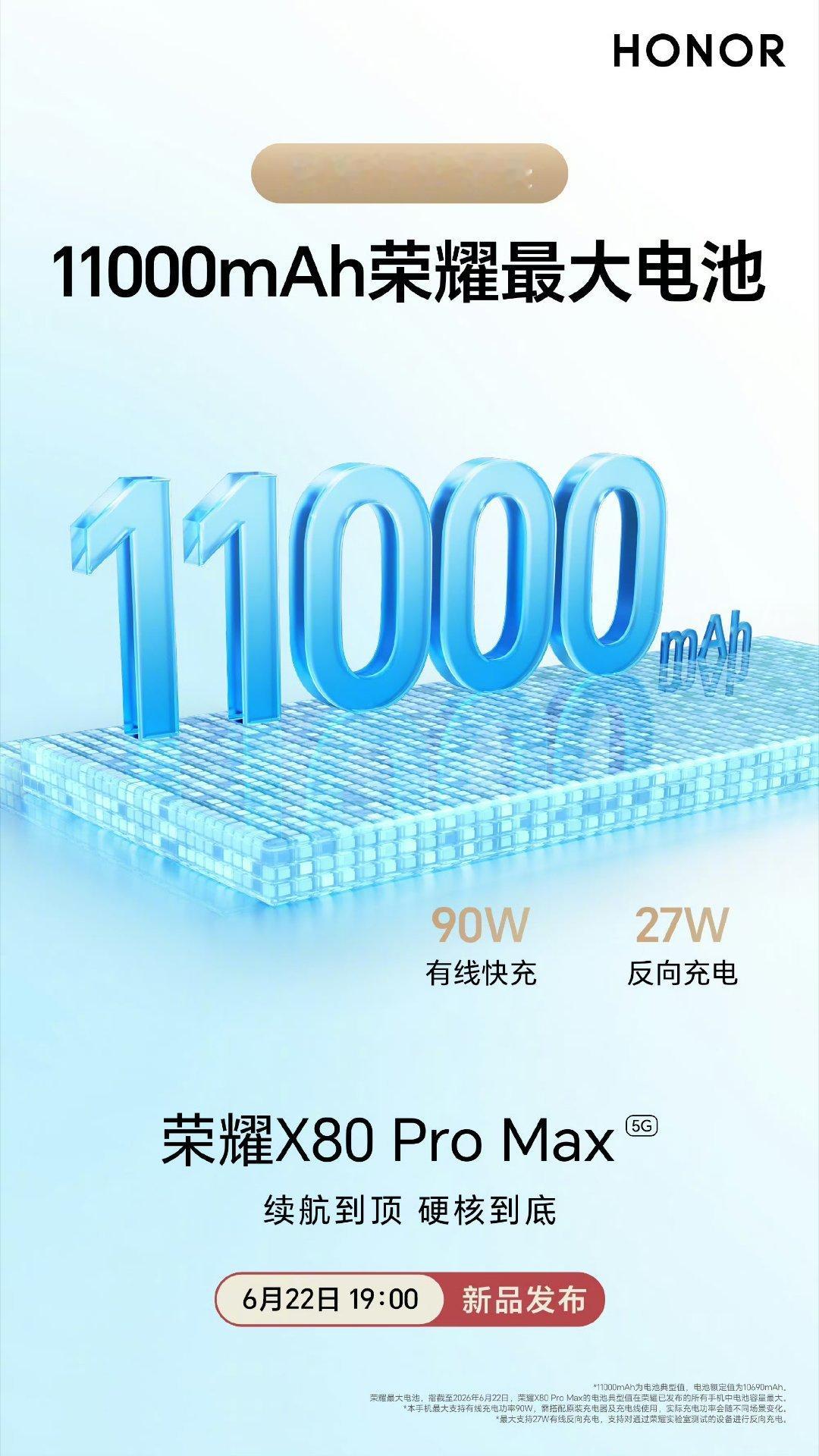 11000mAh大电池，比我的充电宝还大！荣耀X80ProMax