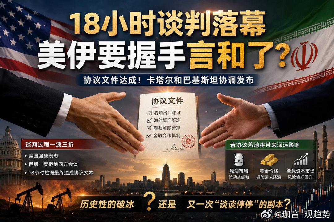【18小时谈判落幕，美伊要握手言和了？】伊突然放出重磅消息：美伊经过18小时拉锯