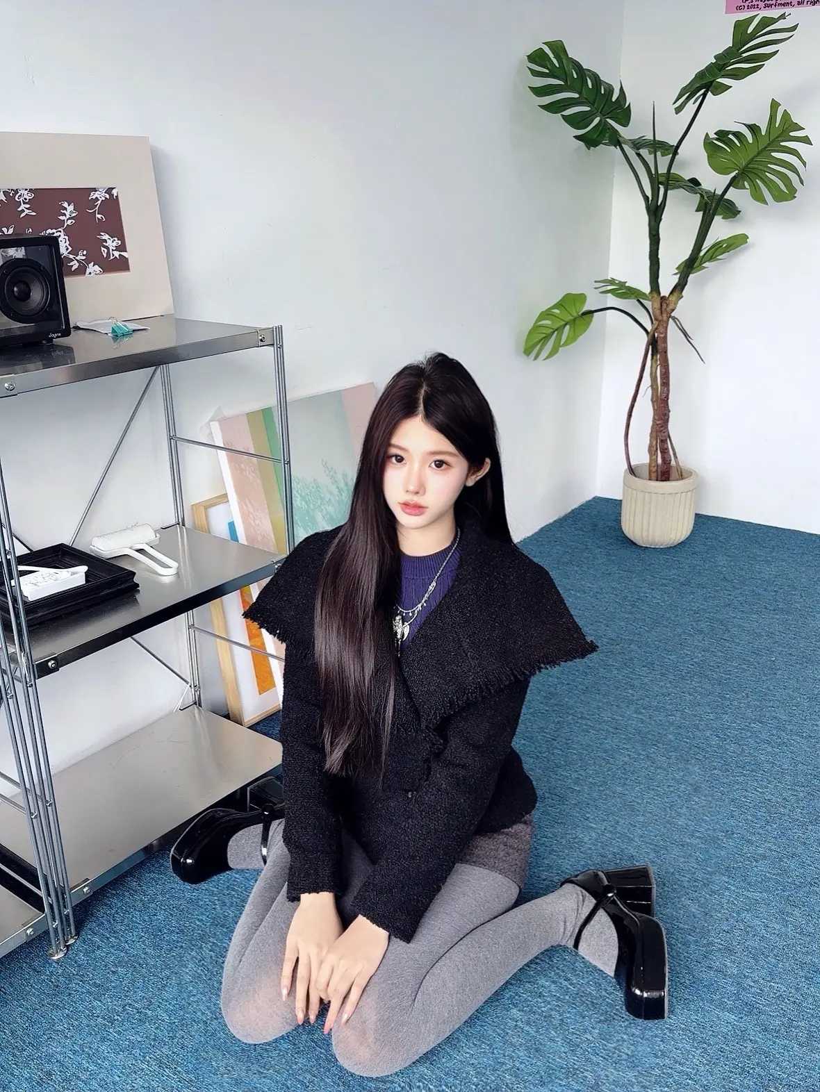 厚灰美学🩶。韩系ins感的一套 内搭的背心也很纯🐟！