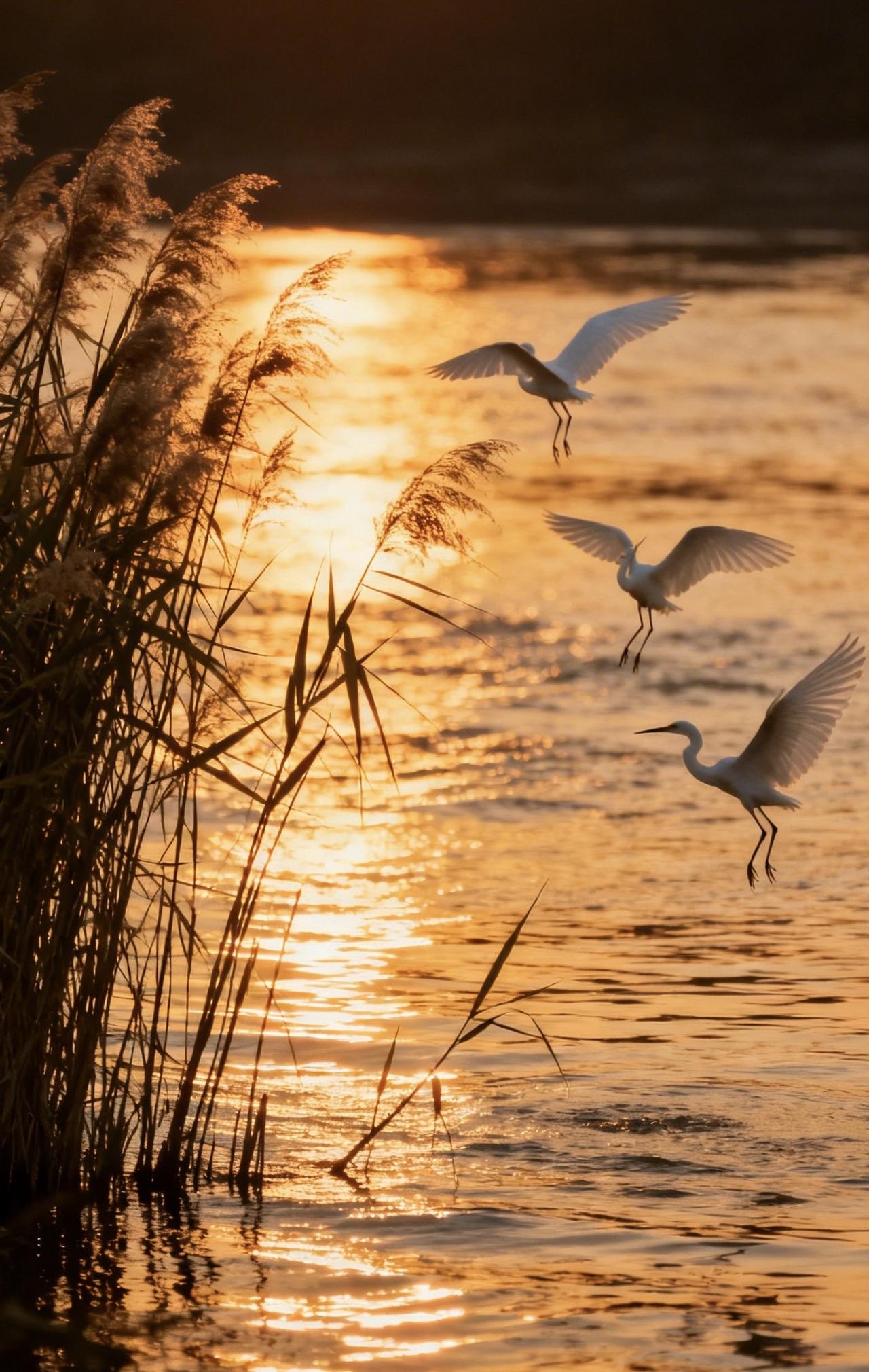 精美壁纸（698）🌈
📝夕阳的余晖洒在江面上，波光粼粼，像铺了一层细碎的金子