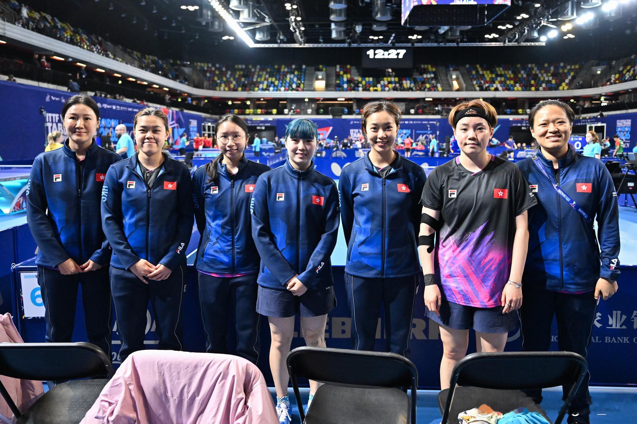 伦敦世乒赛团体赛 🇭🇰中国香港女团首战告捷合影📸 