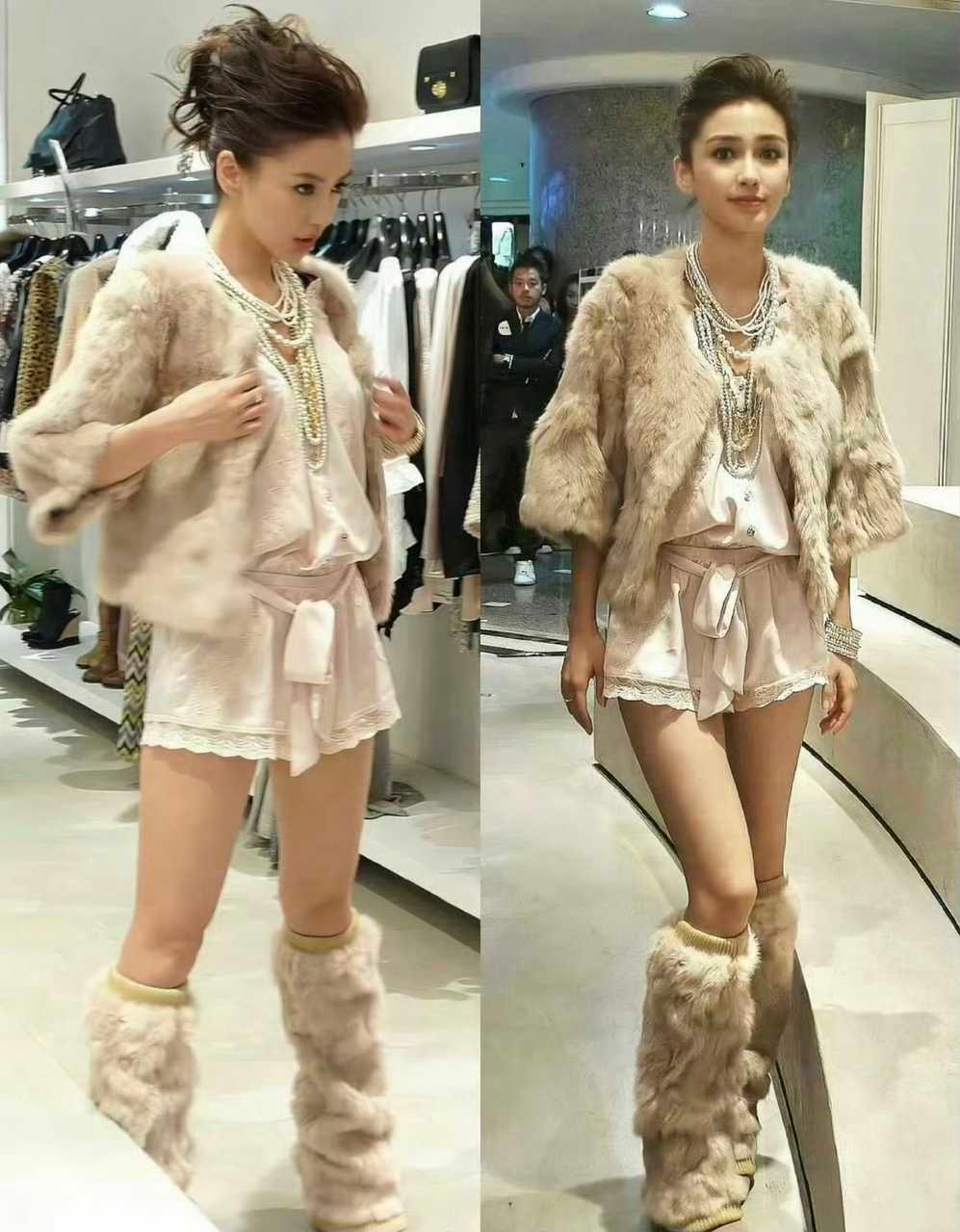 原来很久以前就流行腿套了啊，果然时尚是一种轮回 