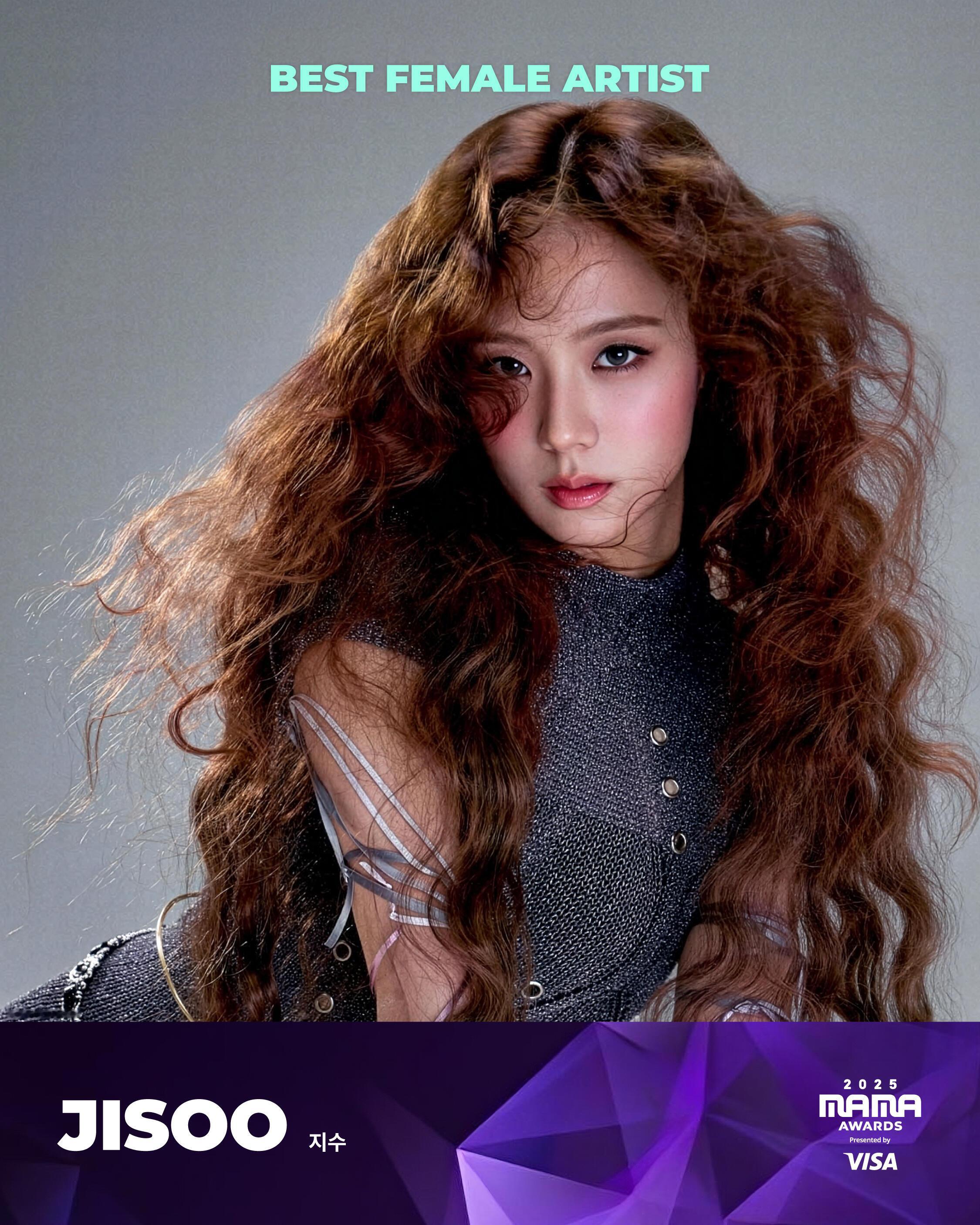 金智秀 JENNIE 朴彩英2025MAMA最佳女歌手奖提名 ​​​