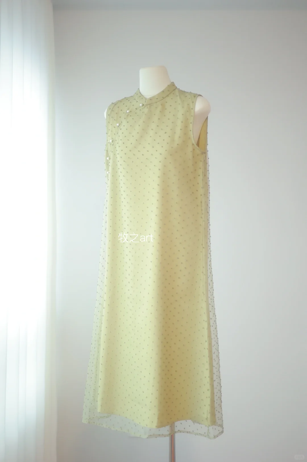 波点提花连衣裙 ｜新中式风格