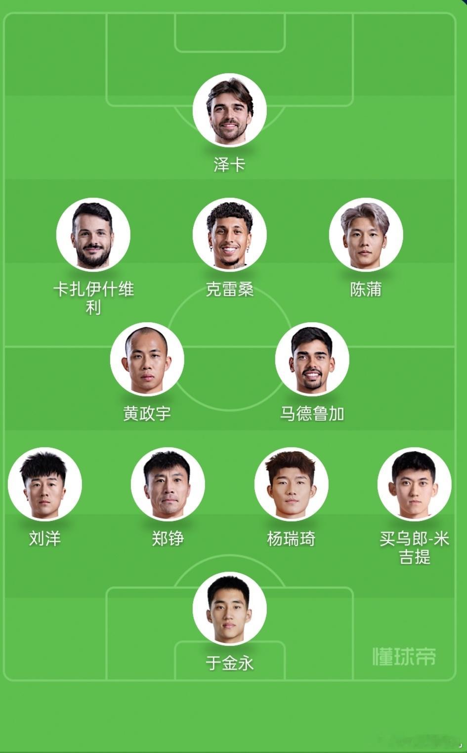 山东泰山上海海港vs山东泰山 应该还是4后卫的阵型吧，如果是4后卫的话，这个阵型