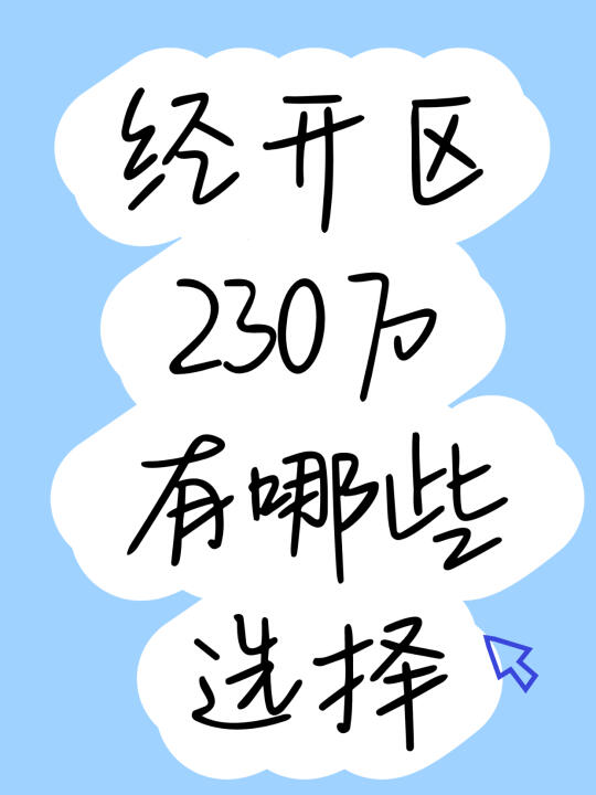 经开区230万左右的选择