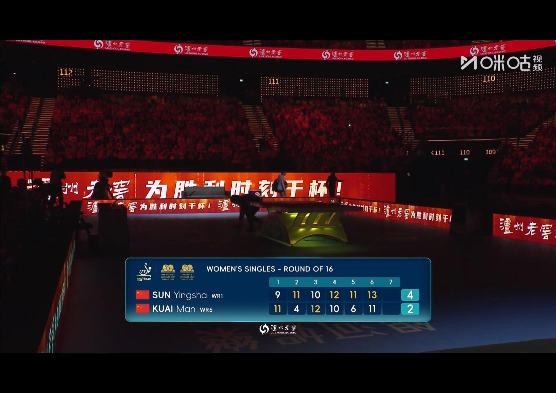 孙颖莎蒯曼大战了72分钟澳门世界杯这场1/8决赛，真的打出了决赛的狠劲，整整72