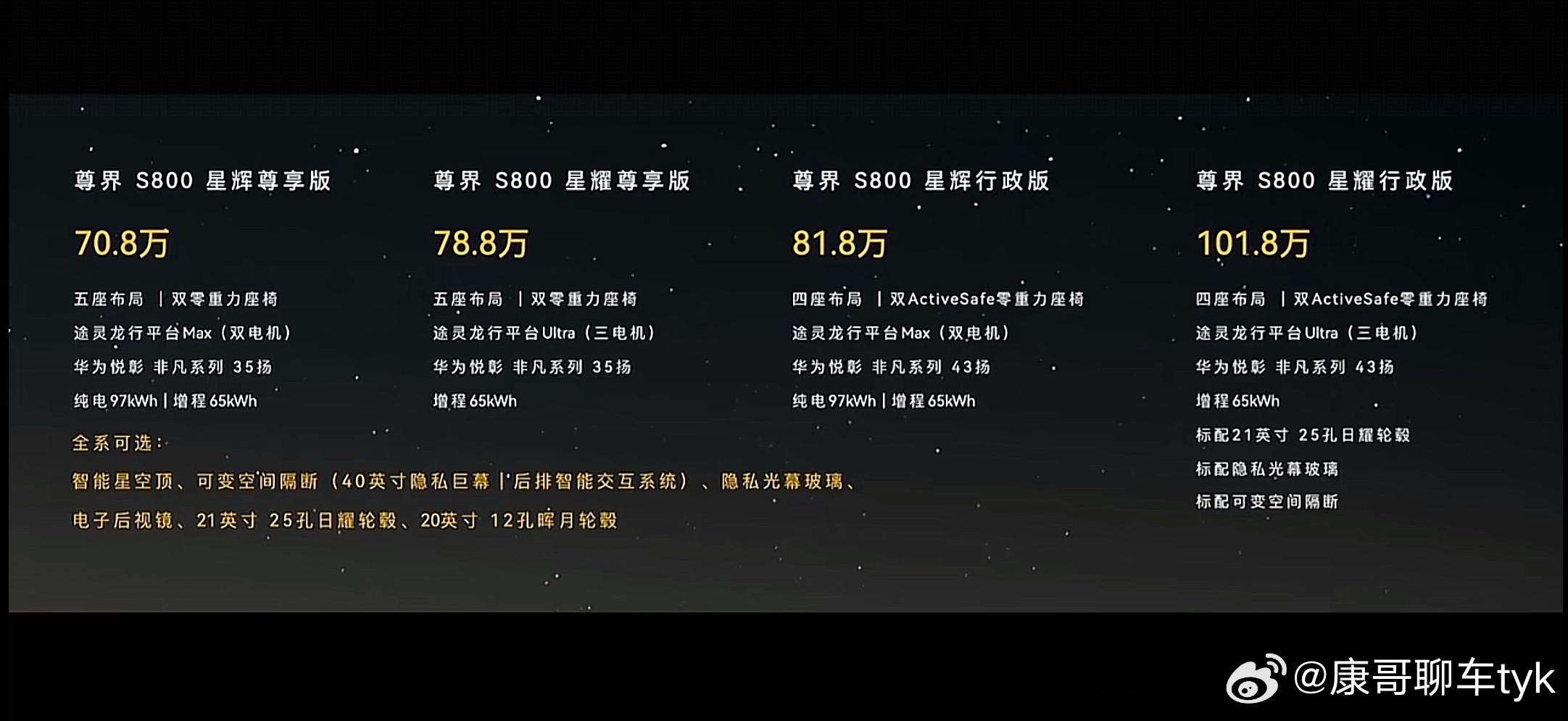 尊界s800大v聊车 尊界S800价格公布，70.8-101.8万元[馋嘴][馋