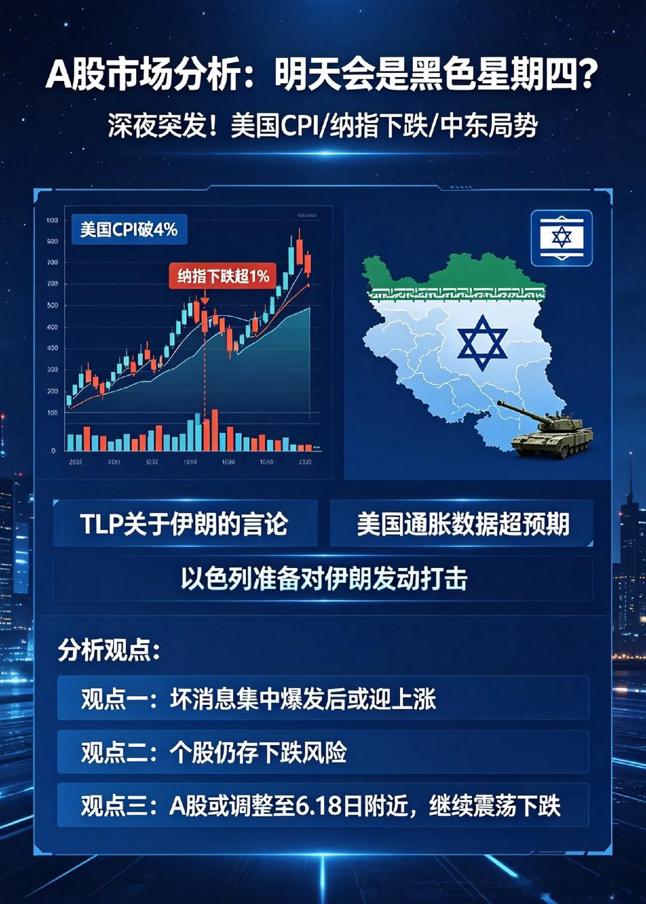 夜深了,美CPI破4,纳指跌超1％,明天A股黑色星期四吗？一、热点消息①TLP：