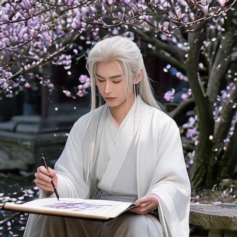 遇见艺术新城事微小说 《紫玉兰笺》暮春山谷，漫山紫玉兰如云霞漫铺。白衣书生沈砚背