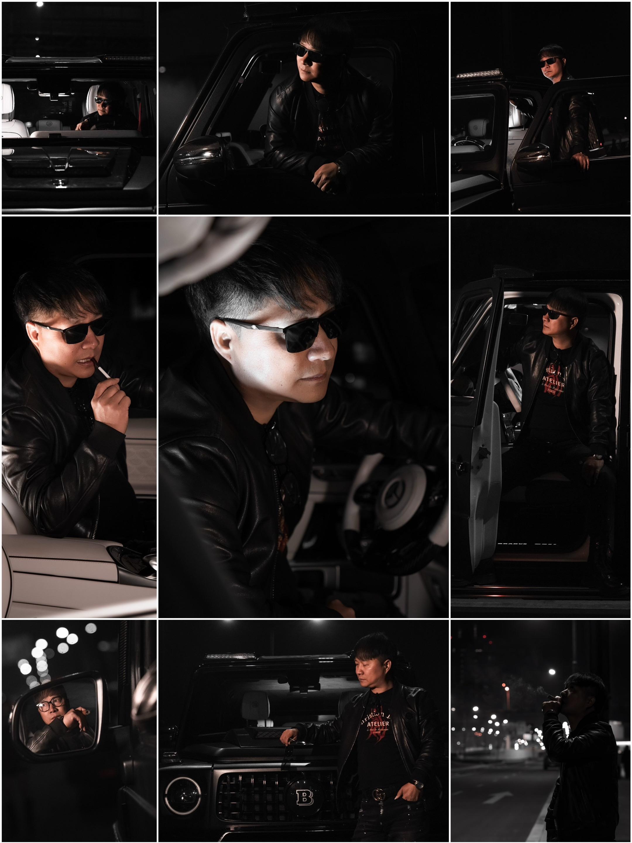 椒江夜归人，越野车旁的成熟浪漫！江边马路的灯光漫过车身，男人眉眼藏着岁...