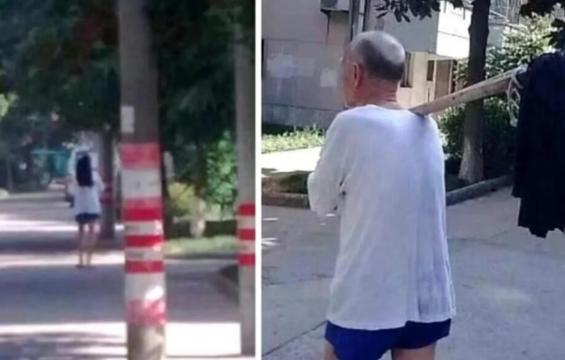 河北，60岁大爷在一年轻女子下班途中，多次对她搂抱骚扰，女子报警后，大爷被拘留，