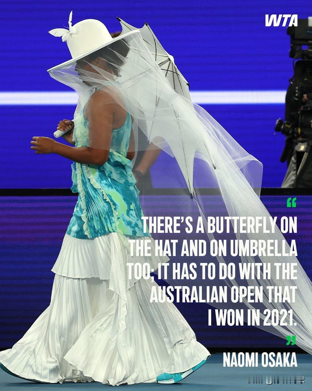 大坂直美赛后说，
这衣服她自己参与了设计，
她觉得非常开心。
灵感来自水母🪼。