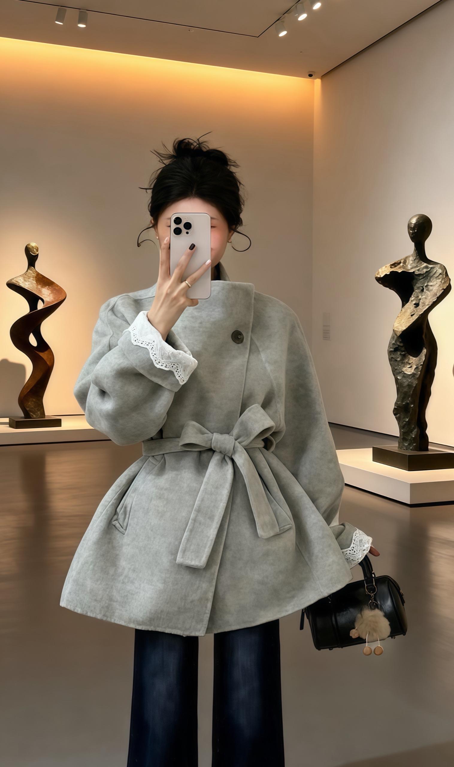 慵懒风穿搭冬季搭配 韩式穿搭 小个子穿搭 高级感