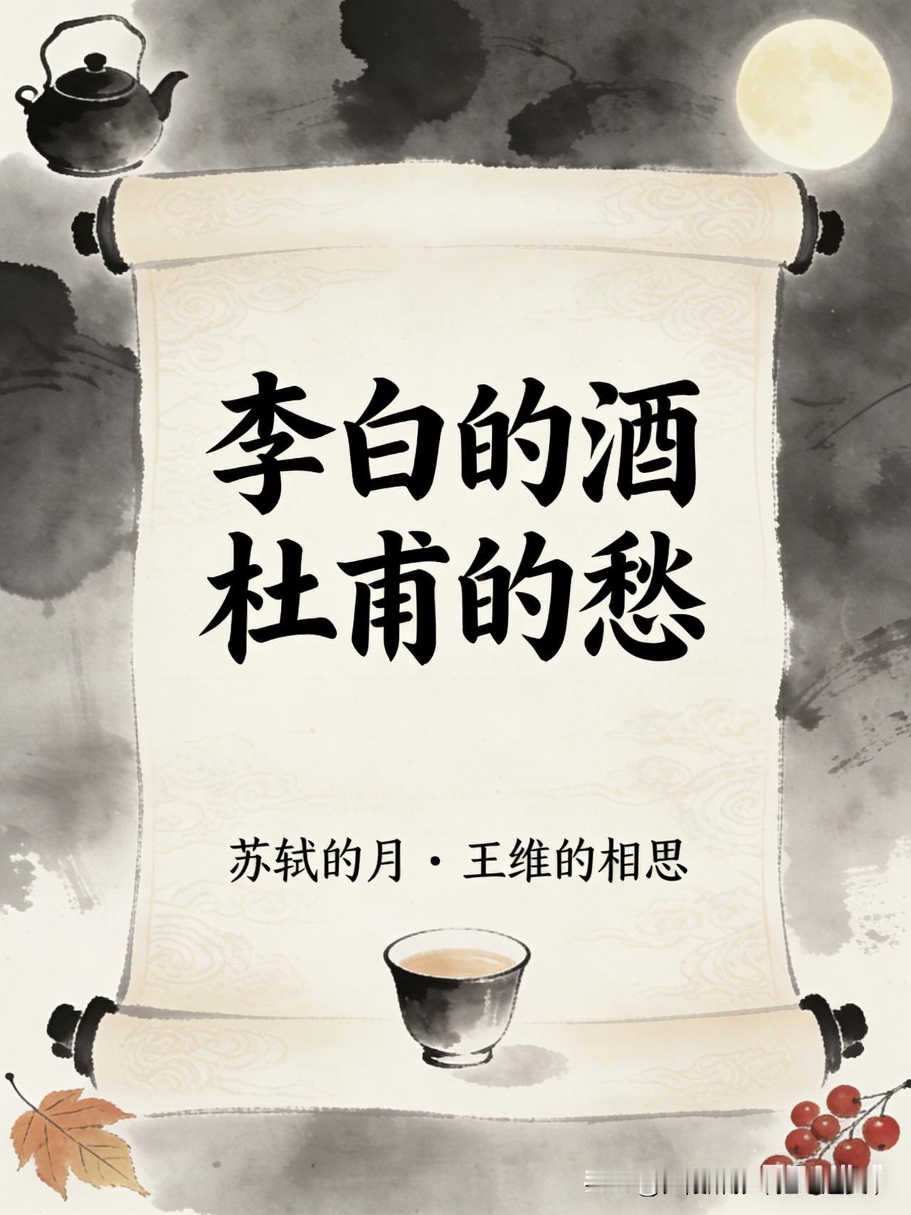 谁能拒绝这样的东方美学？
一首歌唱尽四象人生！李白的酒、杜甫的愁、苏轼的月、王维