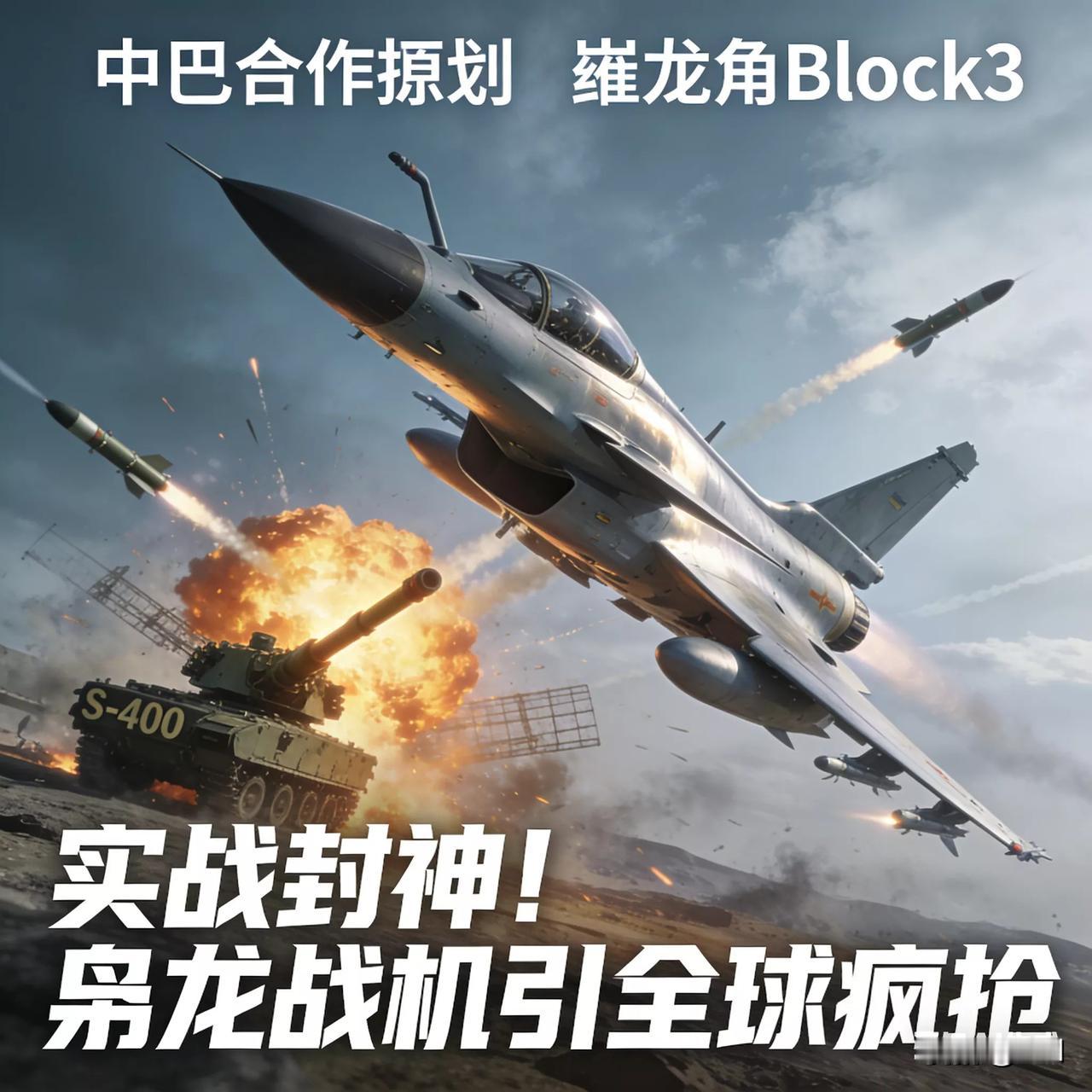 实战封神！枭龙战机引全球疯抢
 
中巴联合研制的枭龙Block3太火了！实战摧毁