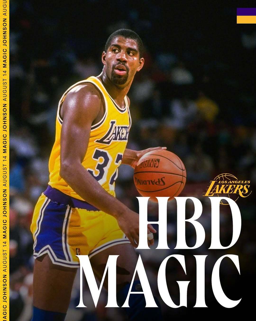 🪄 5届总冠军得主、3届常规赛MVP、名人堂成员....🎂 点赞祝“魔术师”
