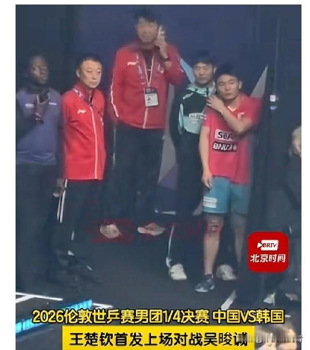 前有王皓带着向鹏蹲女团赛场，
眼睛紧紧盯着场上每一拍，全程超专注。
根本不是凑热