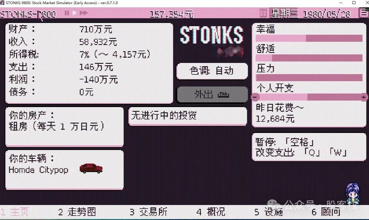 东京股神1 标题和配图都是指向这个游戏，steam 上有试玩 demo，难度颇高