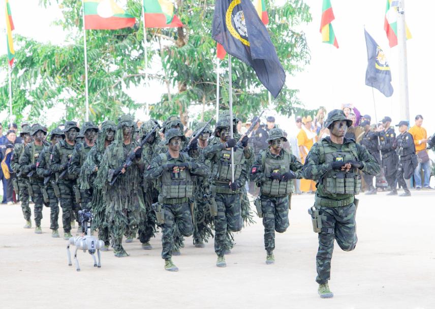 缅甸民间武装也有了机器狗了！

南掸邦军属于掸邦南部区域的武装，亲近泰国的一支武