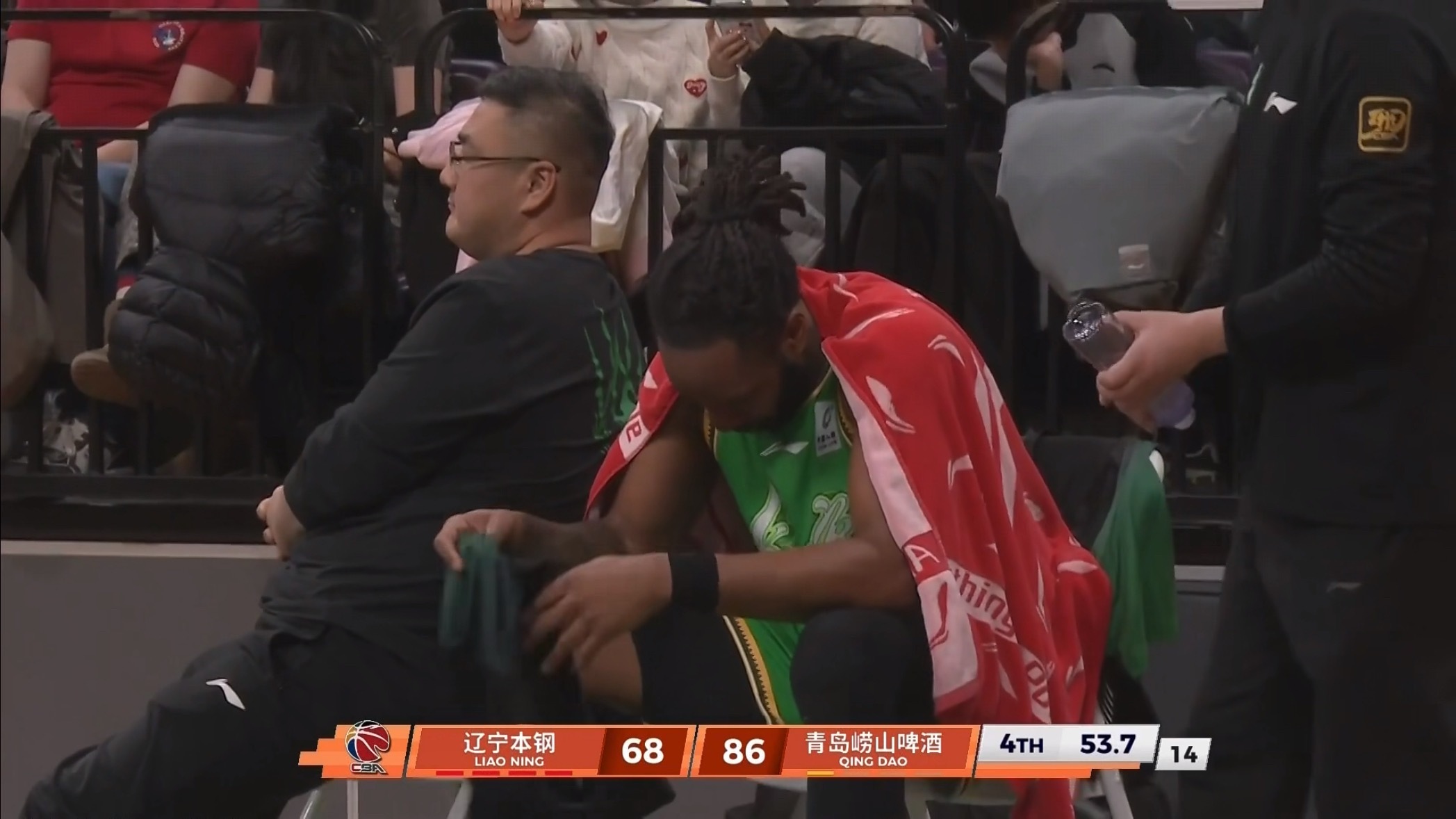 今晚只有威尔斯一个人得分上双了辽宁男篮vs青岛男篮辽宁男篮
