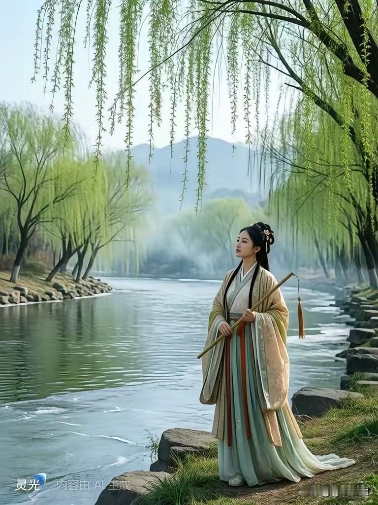 春风又绿江南岸，明月何时照我还。万条垂下绿丝绦。知否？知否？应是绿肥红瘦。