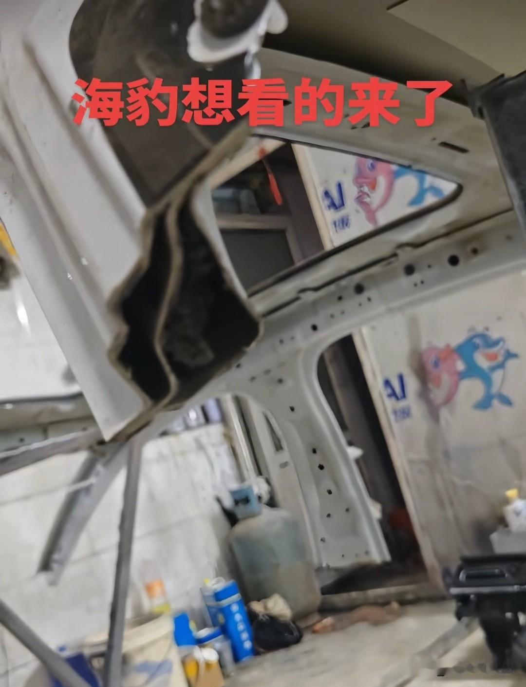 有的人说国产车不好。那咱们来来看看海豹06的用料怎么样。B柱四层热成型钢，够不够
