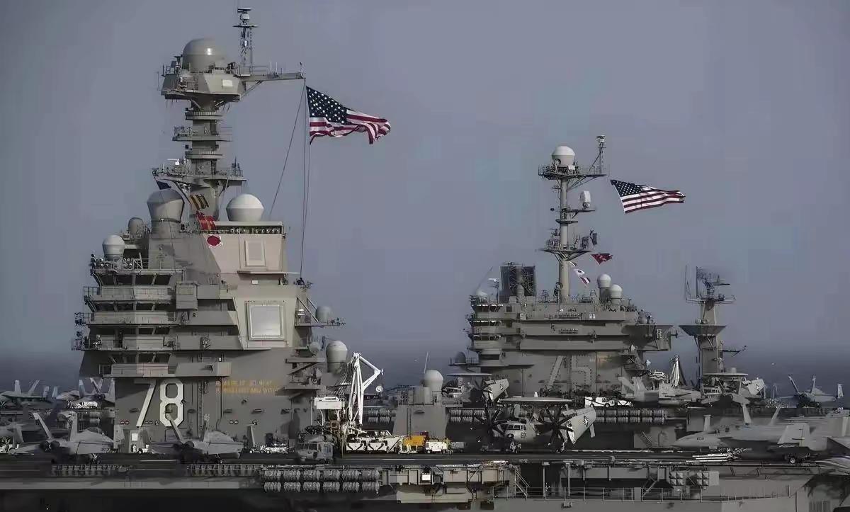 美国航母动不了！很多人以为是被伊朗的导弹吓住了。错了！真相是，白宫的刹车片被盟友
