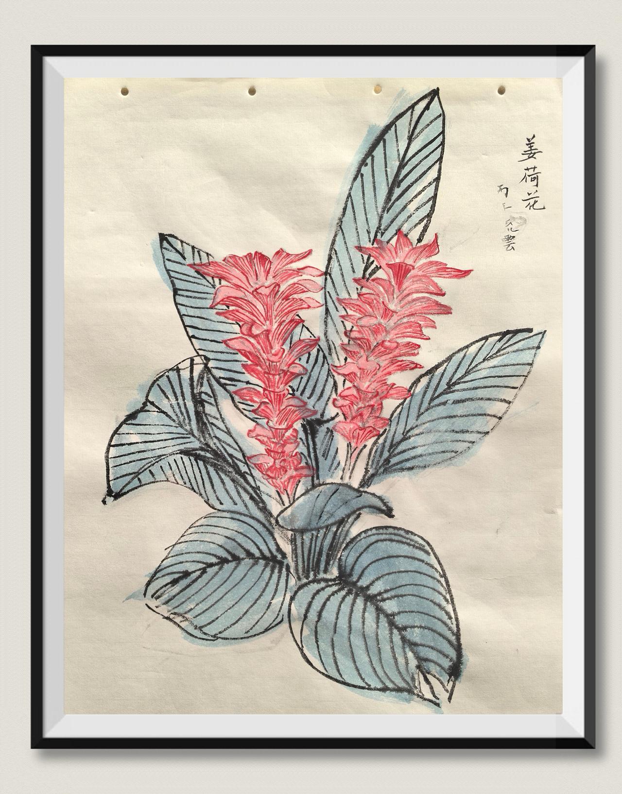 晒图笔记大赛我画的姜荷花，好看吗[大笑][大笑][大笑]