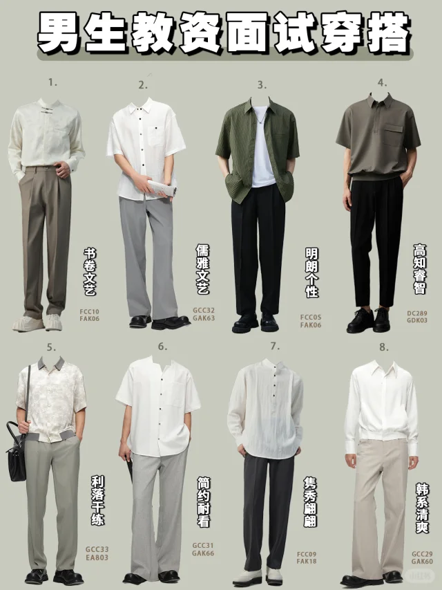 男生穿搭|教资面试穿着|教资面试加分穿搭