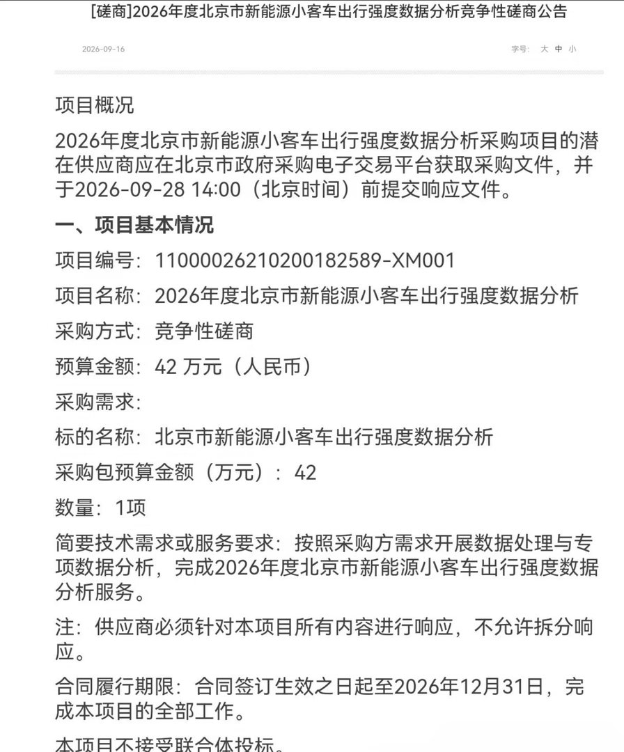北京居然要分析新能源小客车出行强度了，这是限行机制要改了吗[举手] ​​​