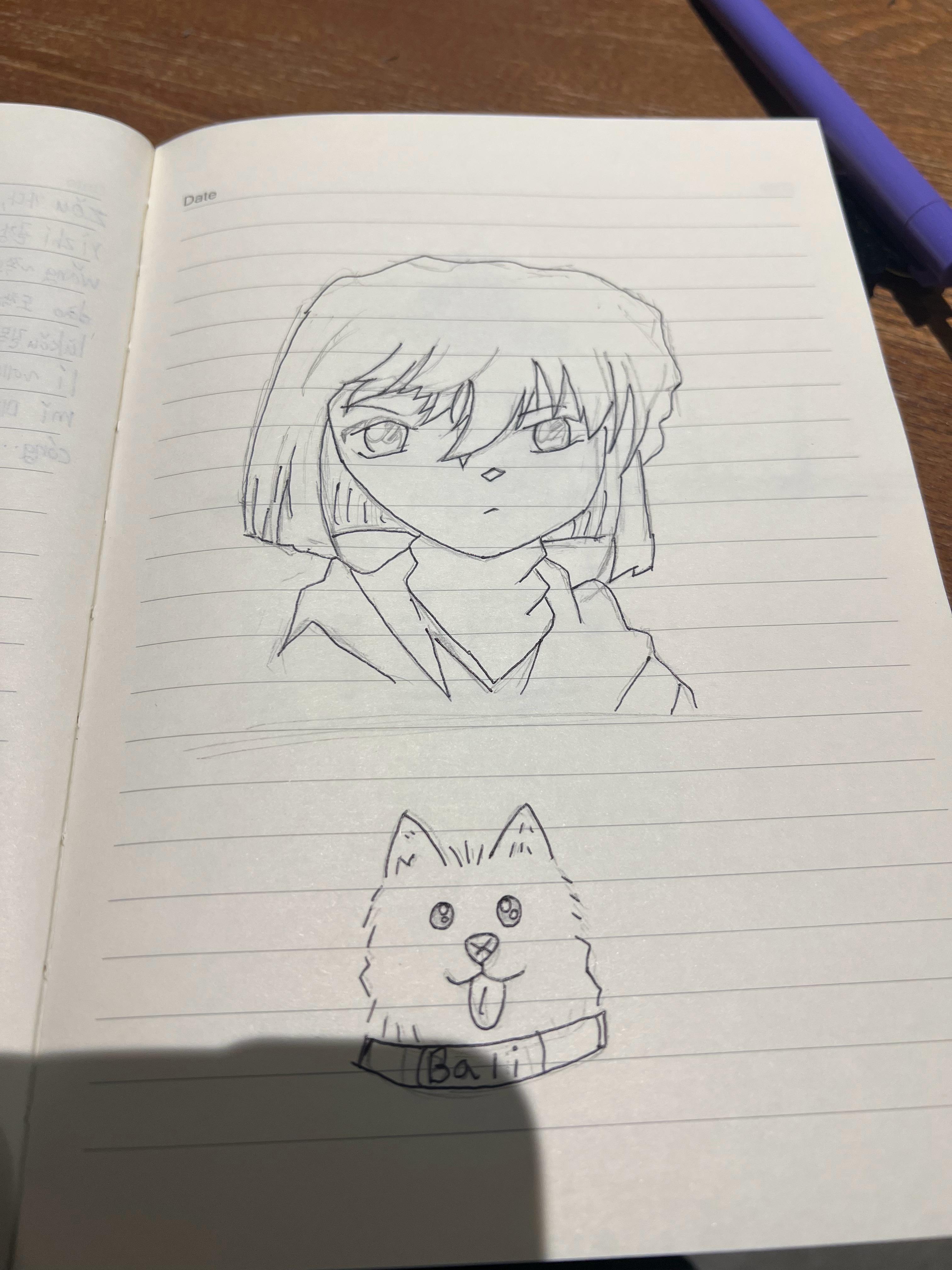 Kael社媒分享画作：放假的时候我去咖啡厅画画
