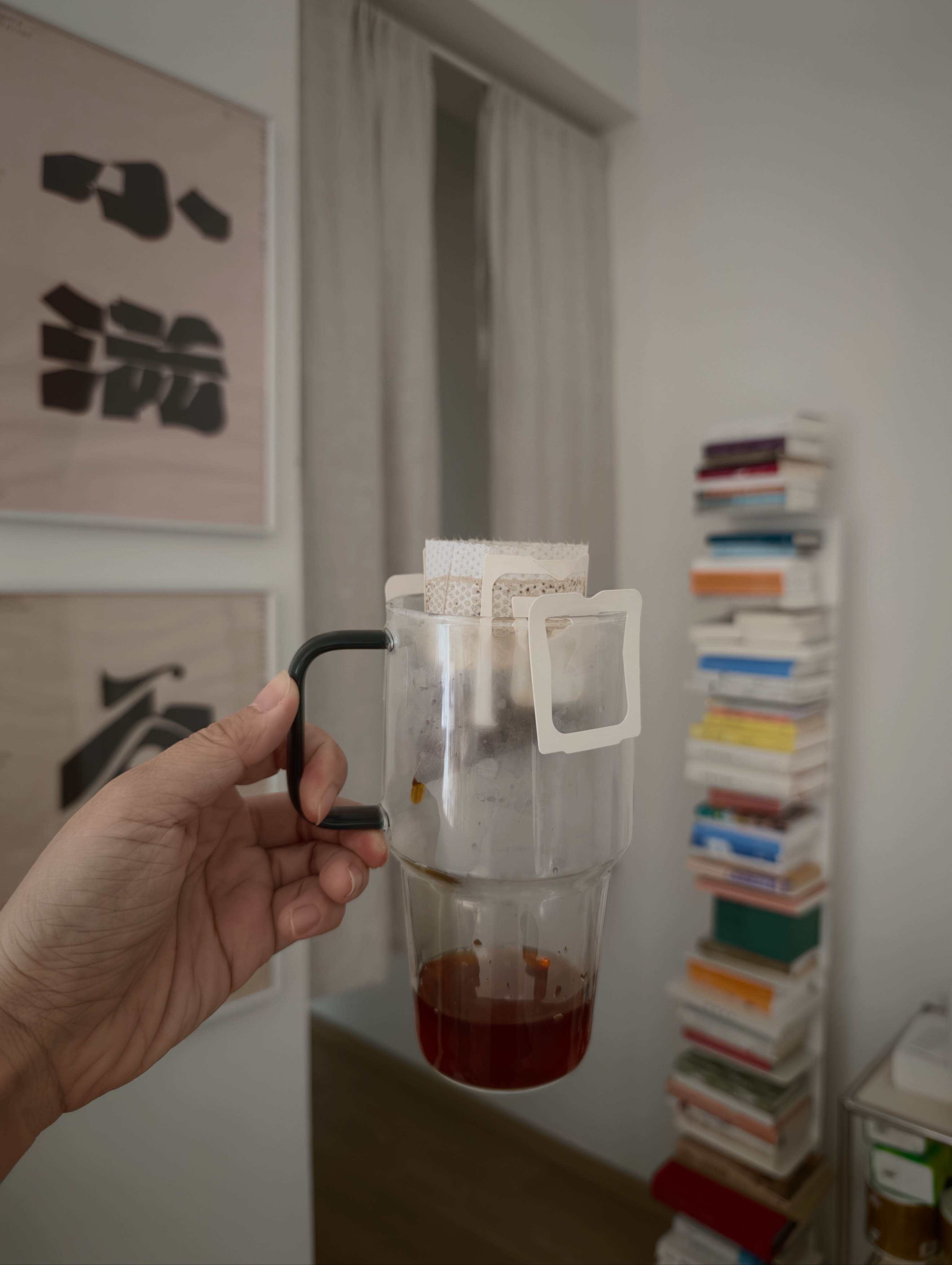 宜家的这个十几块的玻璃杯果然是天选挂耳咖啡杯 