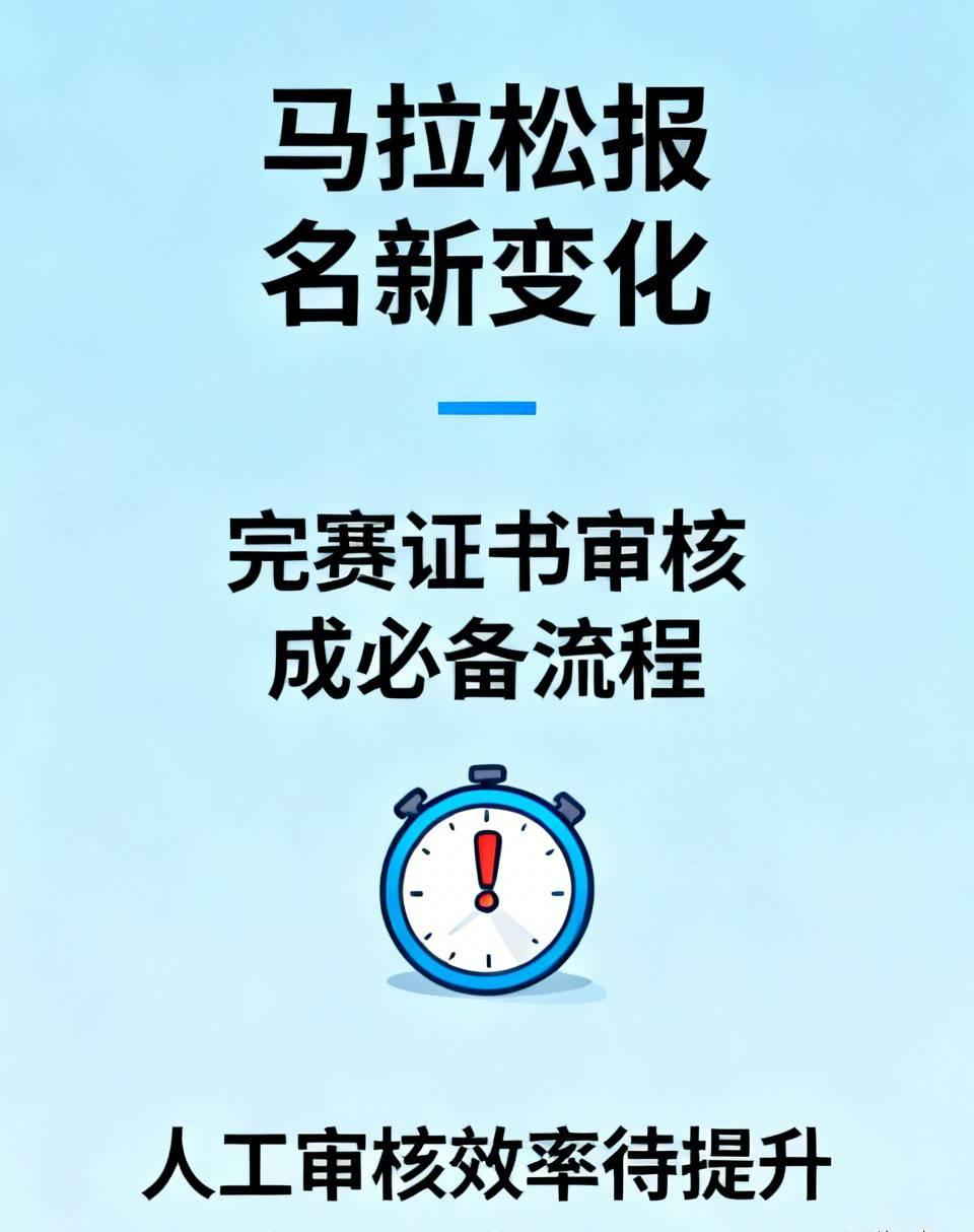 现在报名马拉松，又新增一道门槛！完赛证书审核成必备流程。
以往赛事依托数字心动系