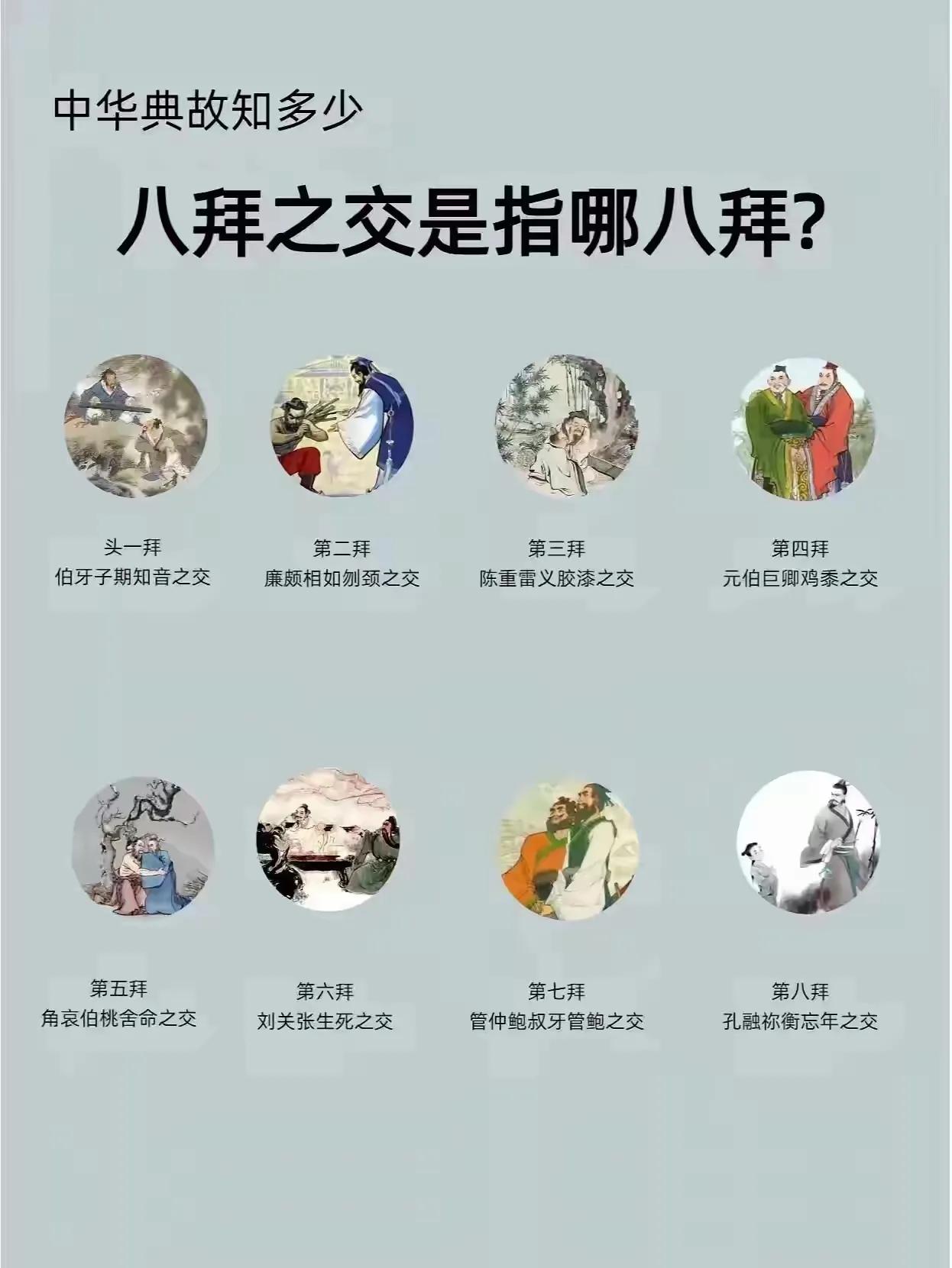 八拜之交多么崇高的男性友谊。到了现在的所谓拜把子成了利益交换乃至为了欺负别人组成