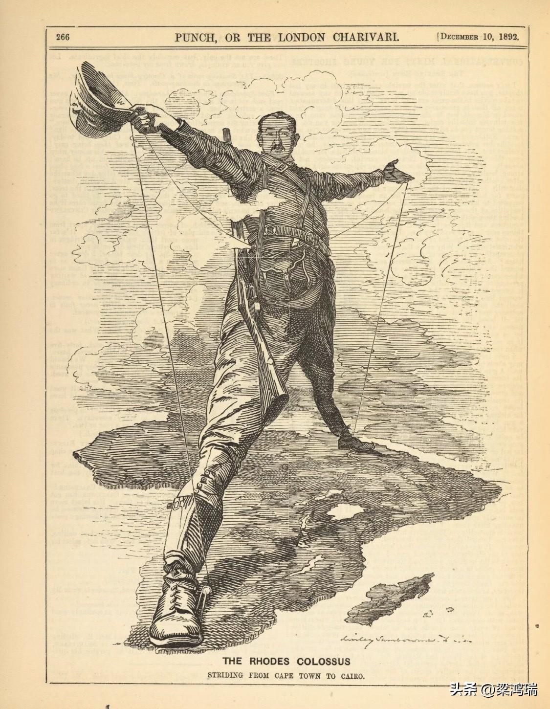 这幅画名为《罗兹巨像》，由英国漫画家爱德华·林利·桑伯恩创作，于1892年12月