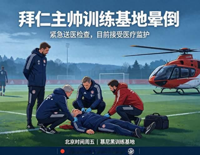 硬撑指挥阿森纳后，拜仁主帅突发晕倒送医