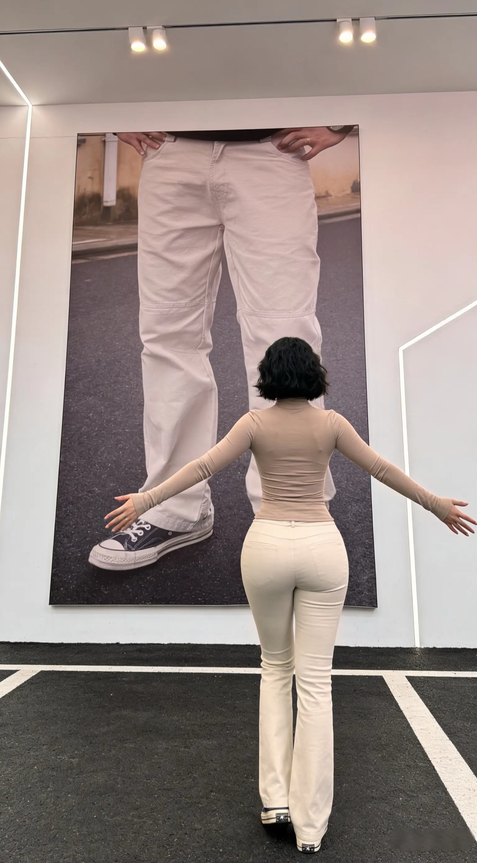 弯刀立裁拼接工装裤四季机能风可调节直筒裤简约透气休闲长裤